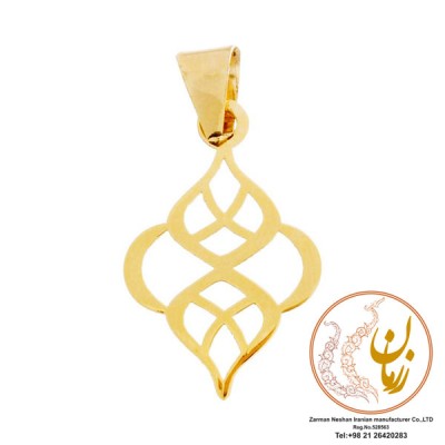 نمای دوم نیم ست طلا - آویز و گوشواره - طرح اسلیمی