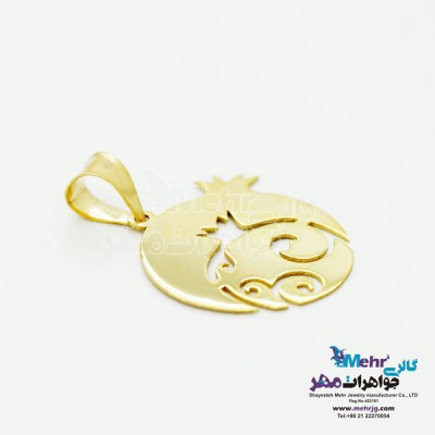نمای دوم آویز طلا - طرح انار