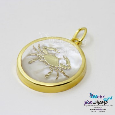 نمای دوم آویز طلا - ماه تولد تیر