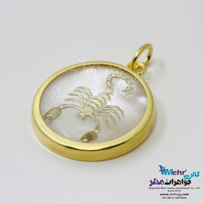 نمای دوم آویز طلا - ماه تولد آبان