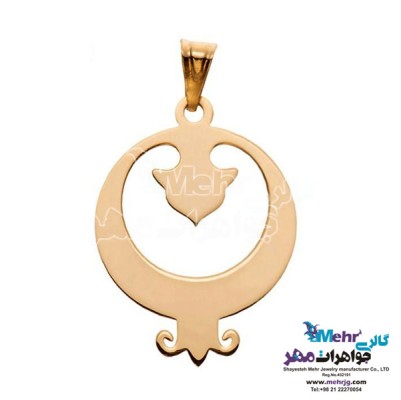 نمای دوم آویز طلا - طرح انار