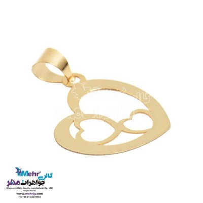 نمای دوم آویز طلا - طرح قلب