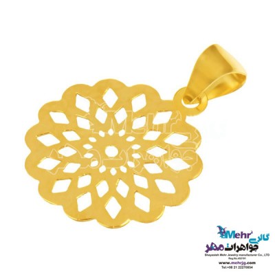 نمای دوم آویز طلا - طرح خورشید