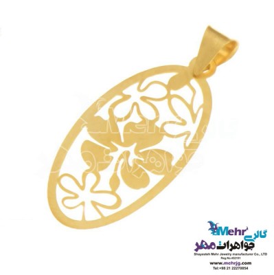 نمای دوم آویز طلا - طرح گل