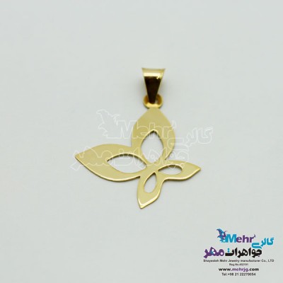 نمای دوم آویز طلا - طرح پروانه