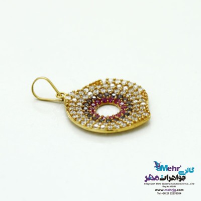 نمای دوم آویز طلا - طرح چاله فضایی