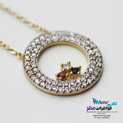 نمای دوم گردنبند طلا - طرح دایره