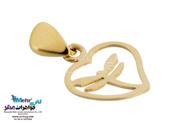 نمای دوم آویز طلا - طرح سنجاقک