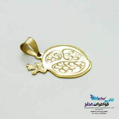 نمای دوم آویز طلا - طرح انار