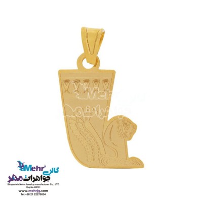 نمای دوم آویز طلا - طرح ریتون