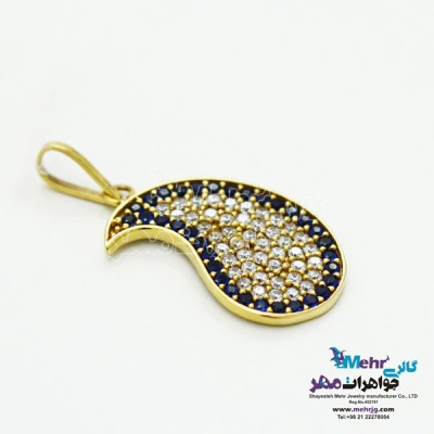 نمای دوم آویز طلا - طرح بته جقه