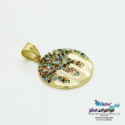 نمای دوم آویز طلا - طرح شعله