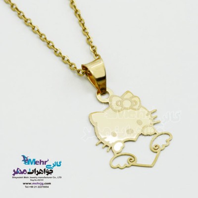 نمای دوم آویز طلا - طرح کیتی