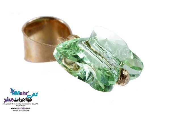 نمای دوم آویز طلا - سنگ سواروسکی پروانه