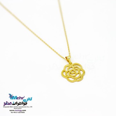 نمای دوم آویز طلا - طرح گل