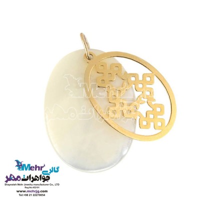 نمای دوم آویز طلا - طرح اسلیمی