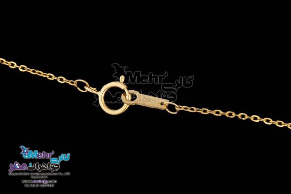 نمای دوم گردنبند طلا - سنگ های سواروسکی
