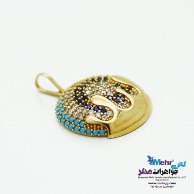 نمای دوم آویز طلا - طرح شعله