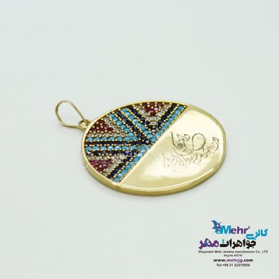 نمای دوم آویز طلا - طرح وان یکاد