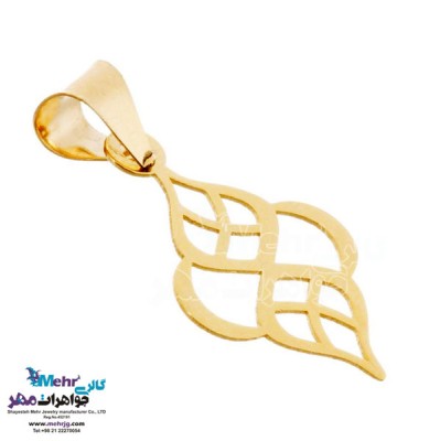 نمای دوم آویز طلا - طرح اسلیمی