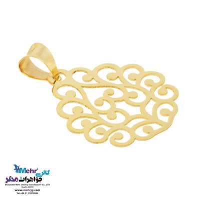 نمای دوم آویز طلا - طرح اسلیمی