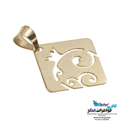نمای دوم آویز طلا - طرح انار