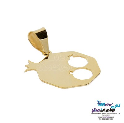 نمای دوم آویز طلا - طرح انار