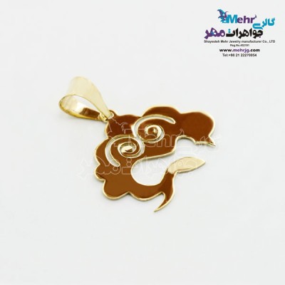 نمای دوم آویز طلا - طرح ابر