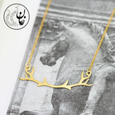 نمای دوم گردنبند طلا - طرح شاخ گوزن