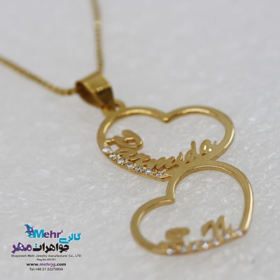 نمای دوم آویز اسم طلا - طرح پارمیدا