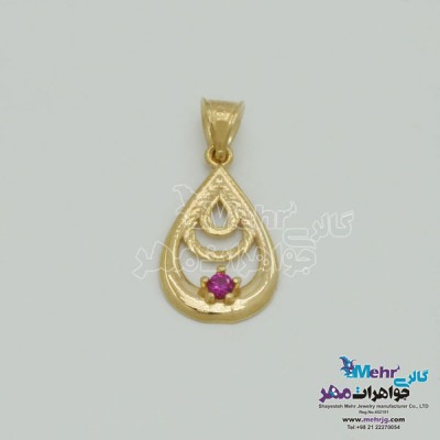 نمای دوم نیم ست طلا - آویز و گوشواره - طرح قطره