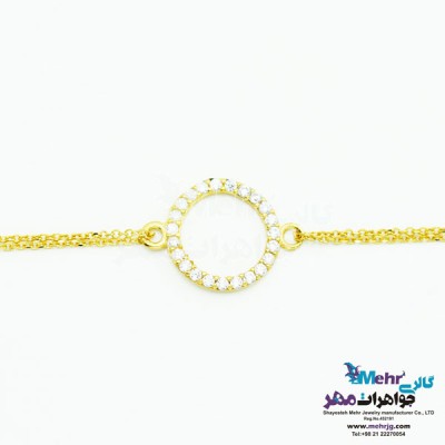 نمای دوم دستبند طلا - طرح دایره