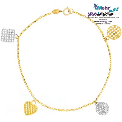 نمای دوم دستبند طلا - طرح توری
