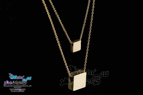 نمای دوم گردنبند طلا - طرح هندسی
