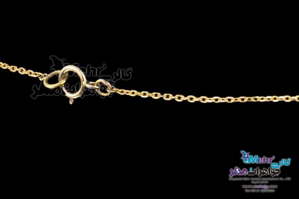 نمای دوم گردنبند رولباسی طلا - طرح گل