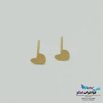 نمای دوم گوشواره طلا - طرح قلب
