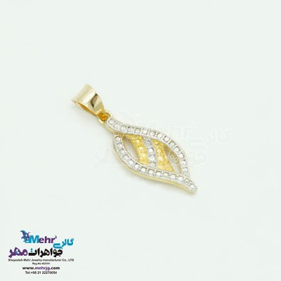 نمای دوم آویز طلا - طرح موج