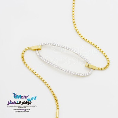 نمای دوم دستبند طلا - طرح هندسی