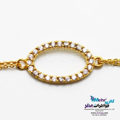 نمای دوم دستبند طلا - طرح هندسی