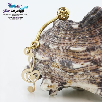نمای دوم پیرسینگ طلا - طرح نت سل