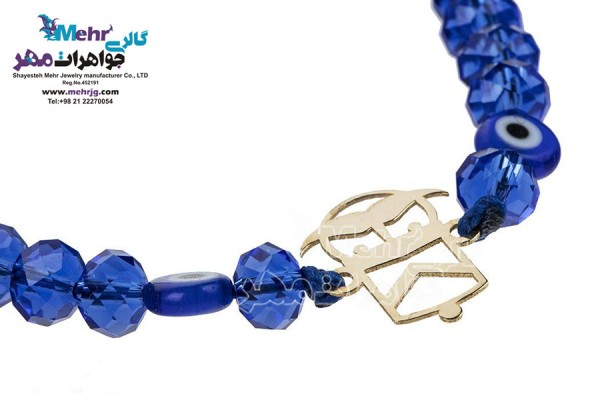نمای دوم دستبند طلا و مهره - طرح گارد سلطنتی