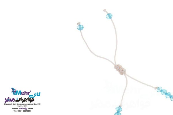 نمای دوم دستبند طلا و مهره - طرح گلبرگ