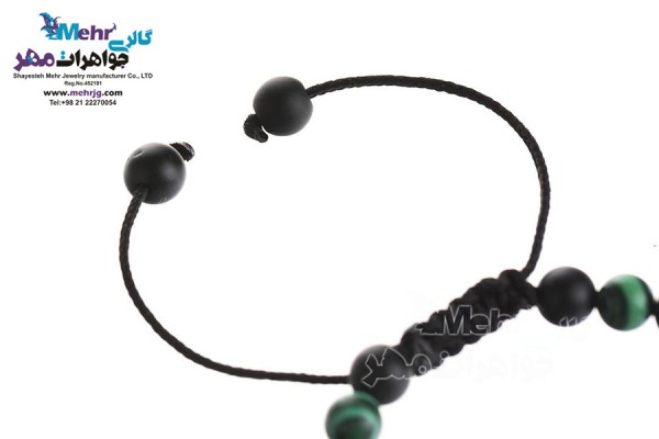 نمای دوم دستبند طلا و سنگ - طرح درخت