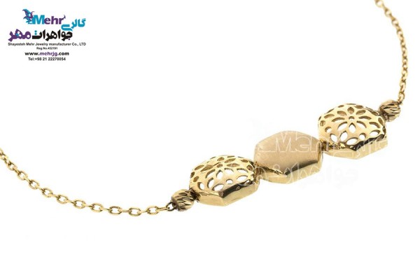 نمای دوم دستبند طلا - طرح هندسی