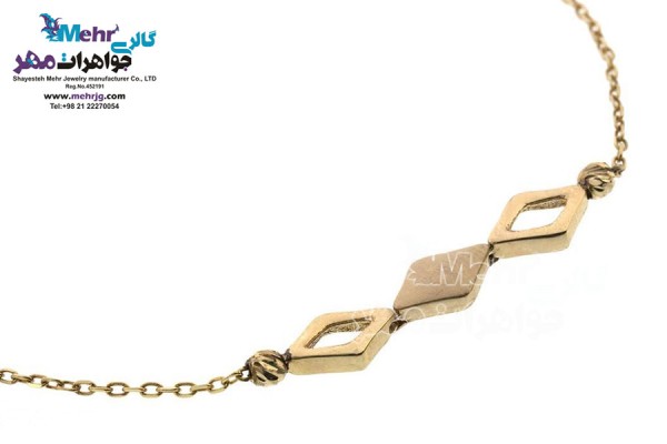 نمای دوم دستبند طلا - طرح هندسی