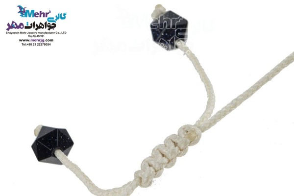 نمای دوم دستبند طلا و سنگ - طرح اسلیمی