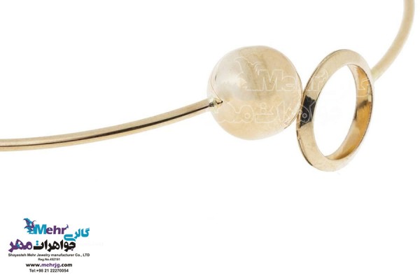 نمای دوم دستبند النگویی طلا - طرح هندسی