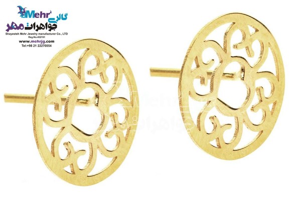 نمای دوم گوشواره طلا - طرح اسلیمی
