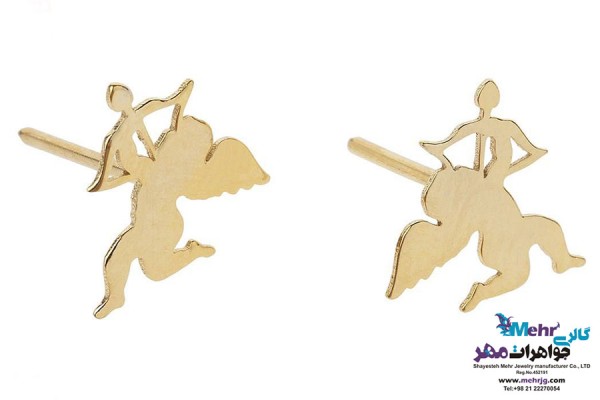 نمای دوم گوشواره طلا - طرح فرشته