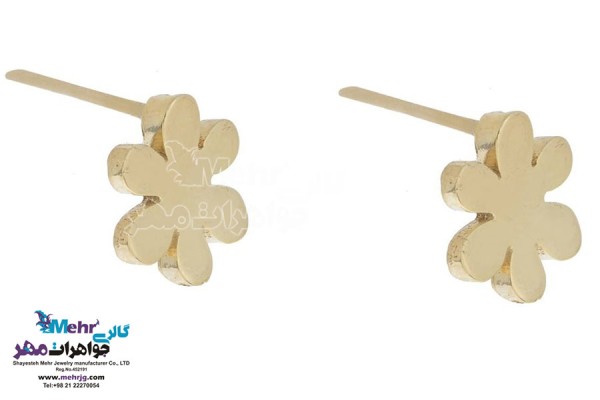 نمای دوم گوشواره طلا - طرح گل یاسمن